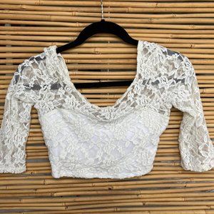 Cropped Lace Tank Top